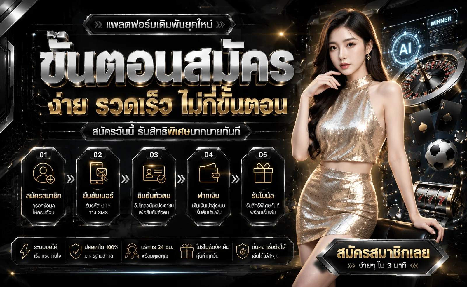 ขั้นตอนสมัคร SUPERSPINS และวิธีฝากถอนออโต้ผ่านมือถือ